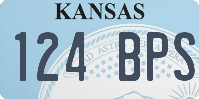 KS license plate 124BPS