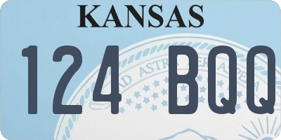 KS license plate 124BQQ