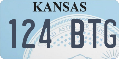 KS license plate 124BTG