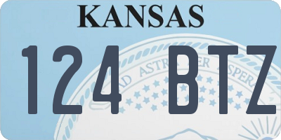KS license plate 124BTZ