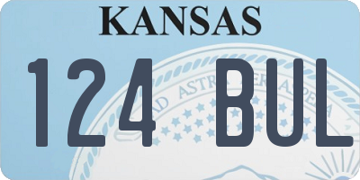 KS license plate 124BUL