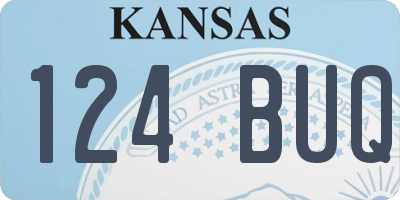 KS license plate 124BUQ