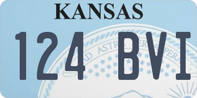 KS license plate 124BVI