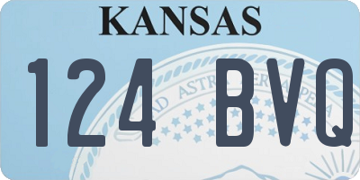 KS license plate 124BVQ