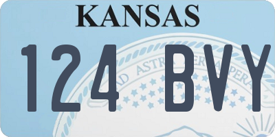 KS license plate 124BVY