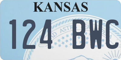 KS license plate 124BWC