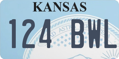 KS license plate 124BWL