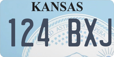 KS license plate 124BXJ