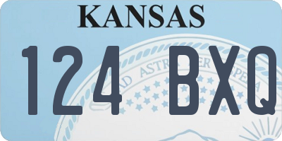KS license plate 124BXQ
