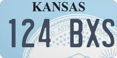 KS license plate 124BXS