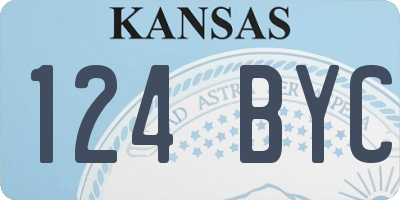 KS license plate 124BYC