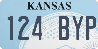 KS license plate 124BYP