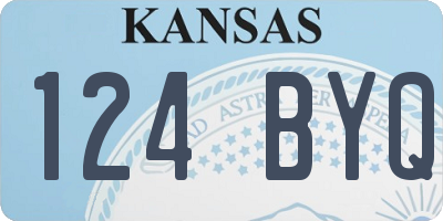 KS license plate 124BYQ