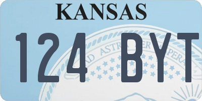 KS license plate 124BYT