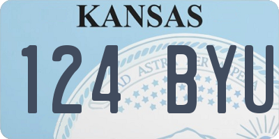KS license plate 124BYU