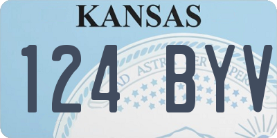 KS license plate 124BYV