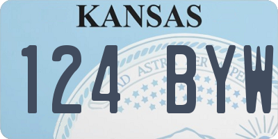 KS license plate 124BYW