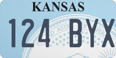 KS license plate 124BYX