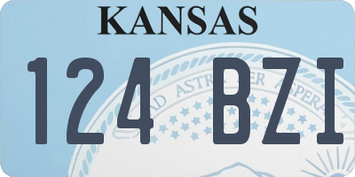 KS license plate 124BZI