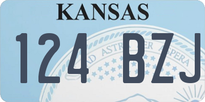 KS license plate 124BZJ