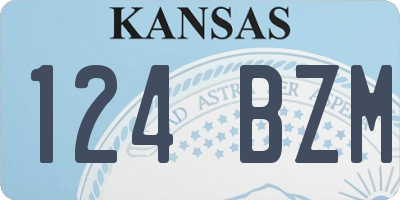 KS license plate 124BZM