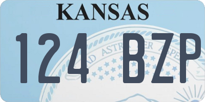 KS license plate 124BZP
