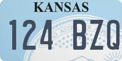 KS license plate 124BZQ