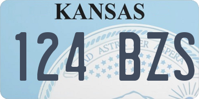 KS license plate 124BZS