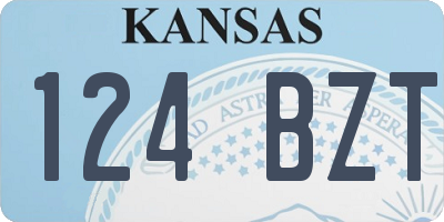 KS license plate 124BZT