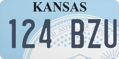 KS license plate 124BZU