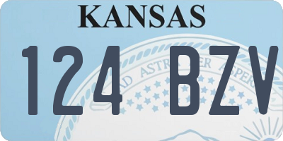 KS license plate 124BZV
