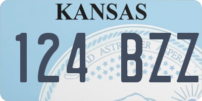 KS license plate 124BZZ