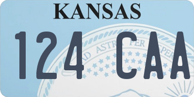 KS license plate 124CAA