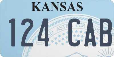 KS license plate 124CAB