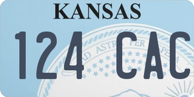 KS license plate 124CAC