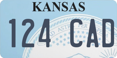KS license plate 124CAD