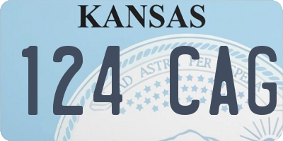 KS license plate 124CAG