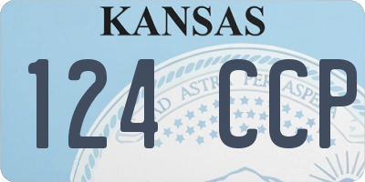 KS license plate 124CCP