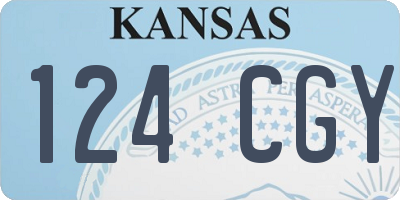 KS license plate 124CGY