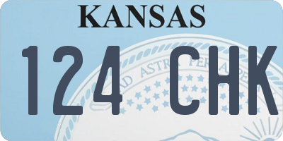 KS license plate 124CHK