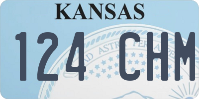 KS license plate 124CHM