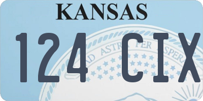 KS license plate 124CIX