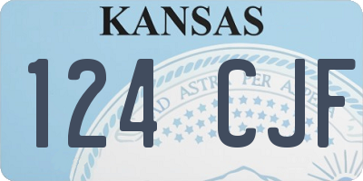 KS license plate 124CJF