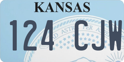 KS license plate 124CJW