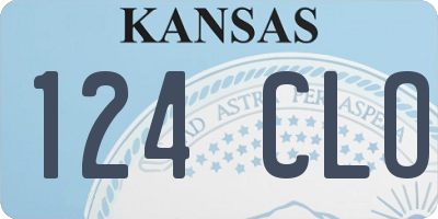KS license plate 124CLO