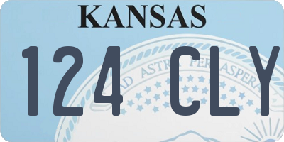 KS license plate 124CLY