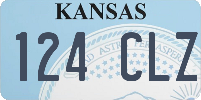 KS license plate 124CLZ