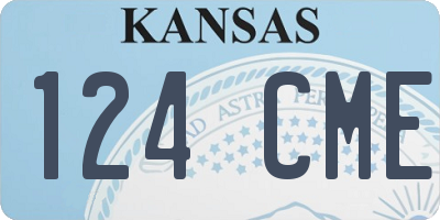 KS license plate 124CME