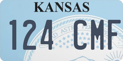 KS license plate 124CMF