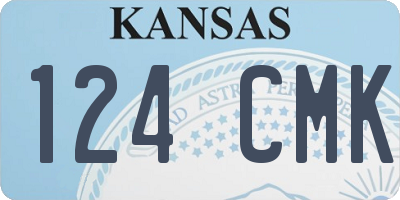 KS license plate 124CMK